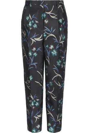 Giorgio Armani Pantalones rectos con estampado floral