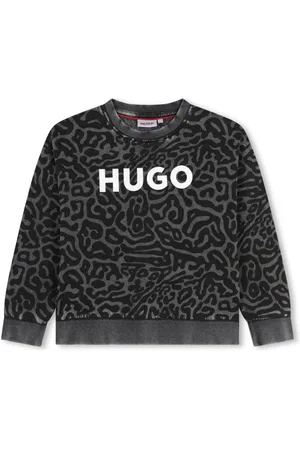 HUGO BOSS Sudadera con logo y cremallera