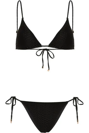 Noire Swimwear Bikini Nikki con efecto de piel de serpiente