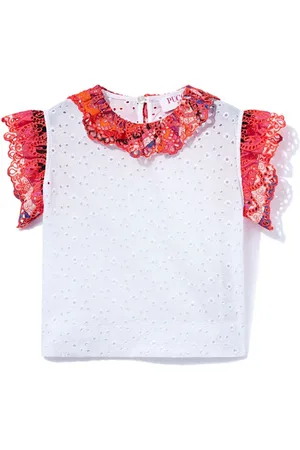 PUCCI Junior Blusa con bordado inglés