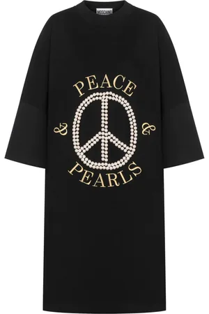 Moschino Vestido con logo estampado