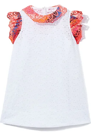 PUCCI Junior Vestido con bordado inglés