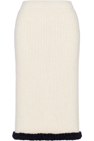 Moschino Falda de punto gofrado