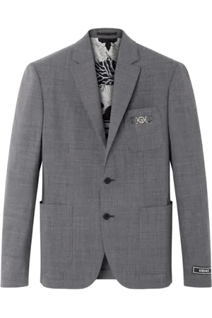 VERSACE Blazer con motivo pied de poule