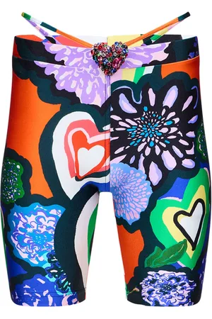 AREA Pantalones cortos biker con detalle de corazón