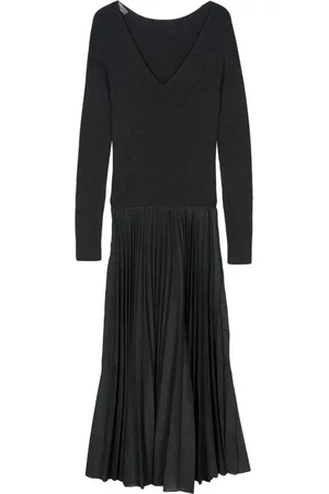 D.EXTERIOR Vestido midi plisado