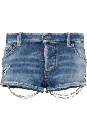 Dsquared2 Pantalones vaqueros cortos con detalle de cadena