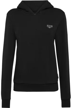 Philipp Plein Sudadera con capucha y placa del logo