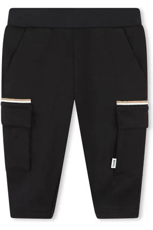 HUGO BOSS Pantalones de chándal con detalle a rayas