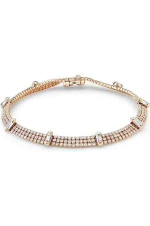 Shay Pulsera Tripe Thread en oro de 18 ct con diamantes
