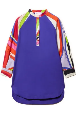 PUCCI Junior Vestido a capas con estampado Iride
