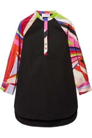 PUCCI Junior Vestido a capas con estampado Iride