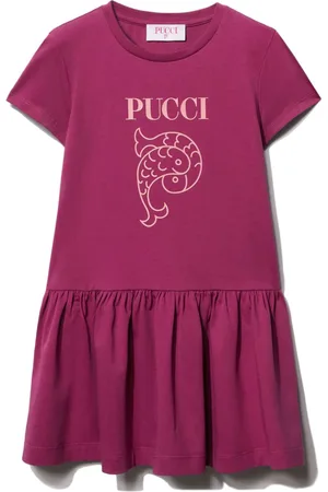 PUCCI Junior Vestido con logo estampado