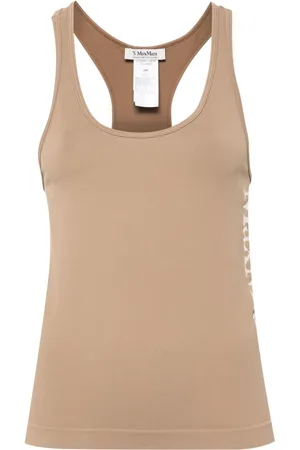 Max Mara Top Fortuna con logo en jacquard