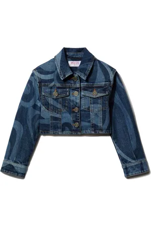 PUCCI Junior Chaqueta vaquera con estampado Marmo