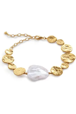 Monica Vinader Pulsera Capri Keshi Pearl Disc
