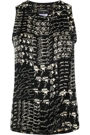 CHANEL Top plisado sin mangas 2006