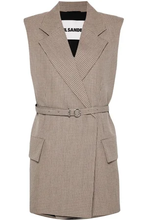 Jil Sander Chaleco a cuadros