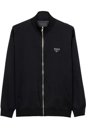 Prada Cárdigan con parche del logo