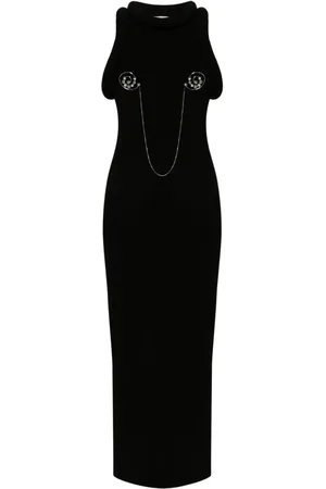 Jean Paul Gaultier Vestido largo de punto en 3D
