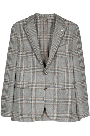 LUIGI BIANCHI MANTOVA Blazer a cuadros tartán