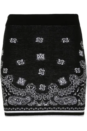 AMIRI Falda corta con motivo de bandana