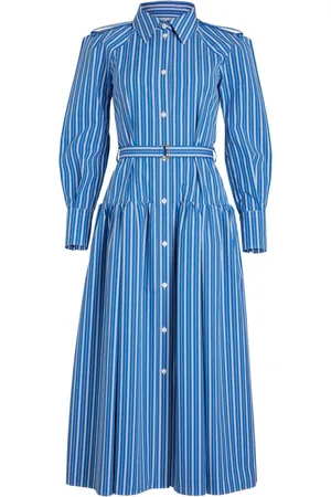 Patou Vestido camisero largo a rayas
