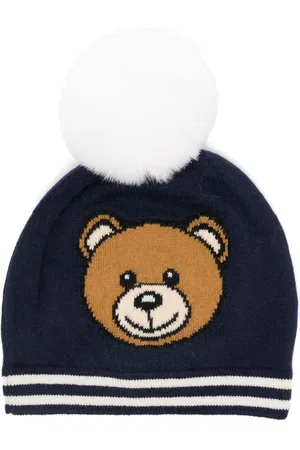 Moschino Gorro con logo en intarsia