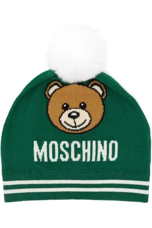 Moschino Gorro con logo en intarsia