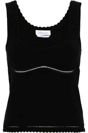 BLUMARINE Top con detalle de aberturas