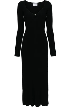 Moschino Vestido largo de canalé