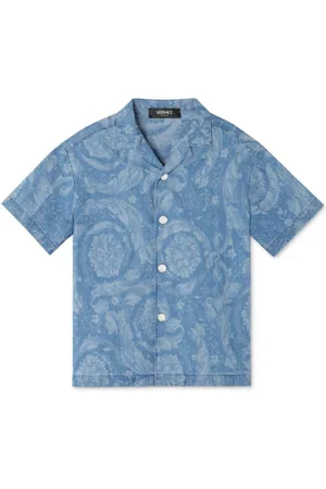 VERSACE Camisa vaquera con estampado Barocco