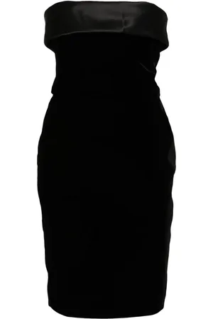 Saint Laurent Vestido corto con cierre oculto