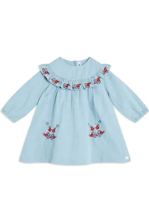 Tartine Et Chocolat Vestido a cuadros gingham con bordado floral