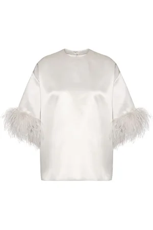 VALENTINO GARAVANI Blusa con plumas en las mangas