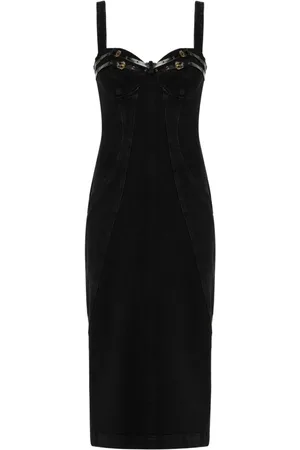 VERSACE Vestido midi con cinturón