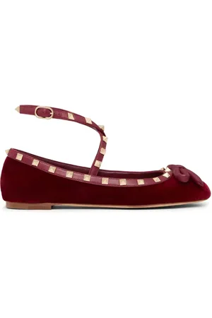 VALENTINO GARAVANI Bailarinas Rockstud con tiras cruzadas