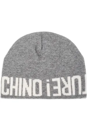 Moschino Gorro con logo en intarsia
