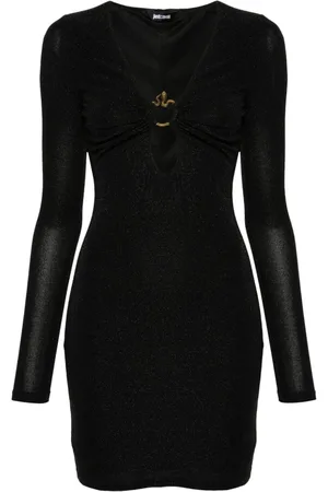Roberto Cavalli Vestido corto con detalle de serpiente
