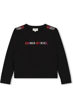 Sonia Rykiel Enfant Sudadera con logo de strass