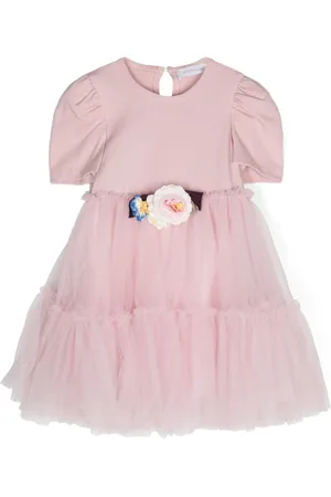 MONNALISA Vestido con apliques florales