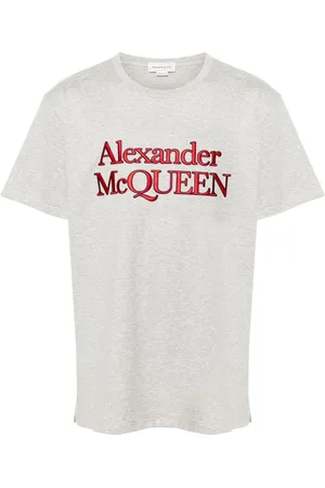 Alexander McQueen Camiseta con logo bordado