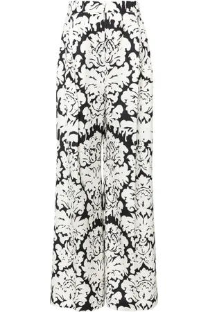 Alexander McQueen Pantalones con estampado de damasco