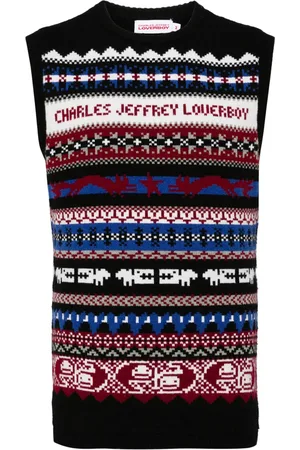 Charles Jeffrey Loverboy Top con motivo Fair Isle en intarsia