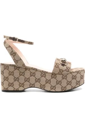 Gucci Sandalias Horsebit con plataforma plana de 75 mm