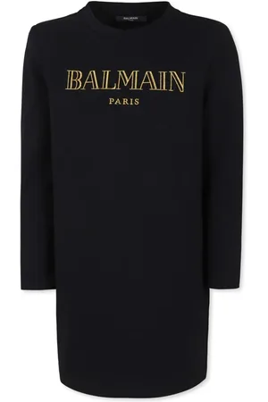 Balmain Vestido con logo bordado