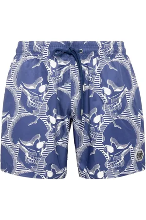 Philipp Plein Bañador con motivo de calavera