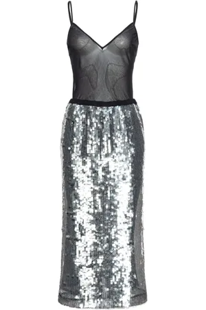 Pinko Vestido semitranslúcido con lentejuelas