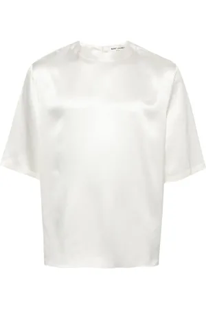 Saint Laurent Camiseta de satén
