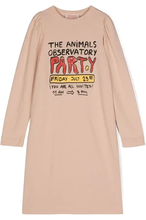The Animals Observatory Vestido corto con estampado gráfico